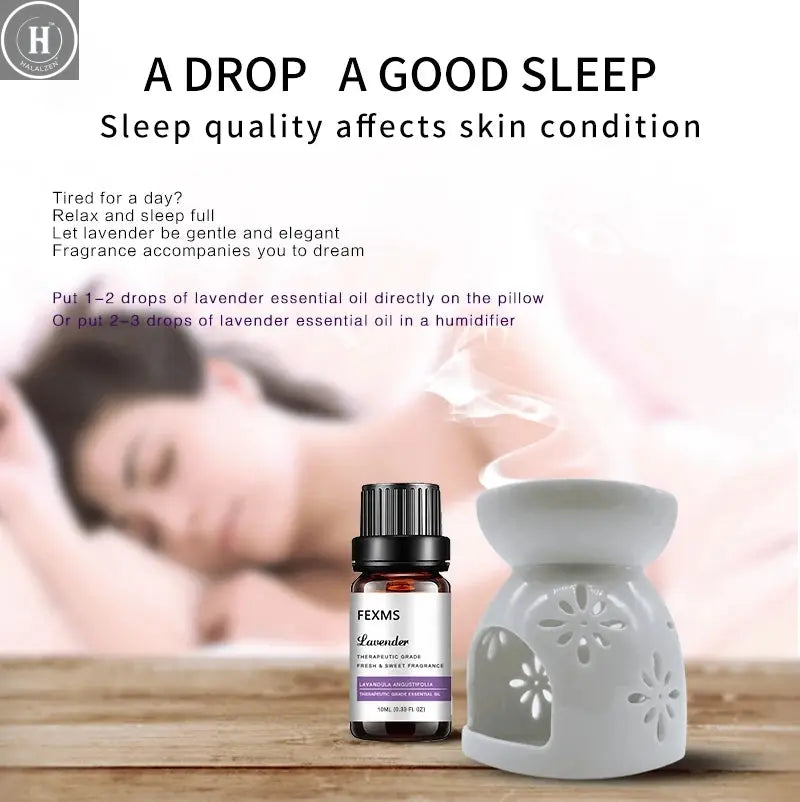 Lavender Essential Oil For Stress Relief, Sleep and Relaxation - Topical For Dry Skin and Irritation - Inhale to Ease Tension HALALZEN