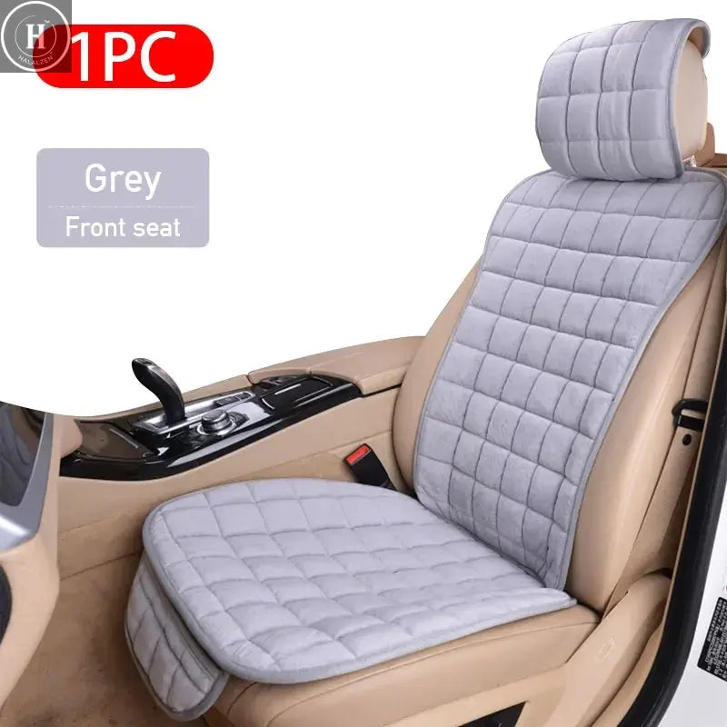 SEAMETAL Plush Car Seat Cover Soft Vehicle Seat Cushion with Backrest Pad Anti Scratch Chair Protector Universal for Sedan Suv HALALZEN