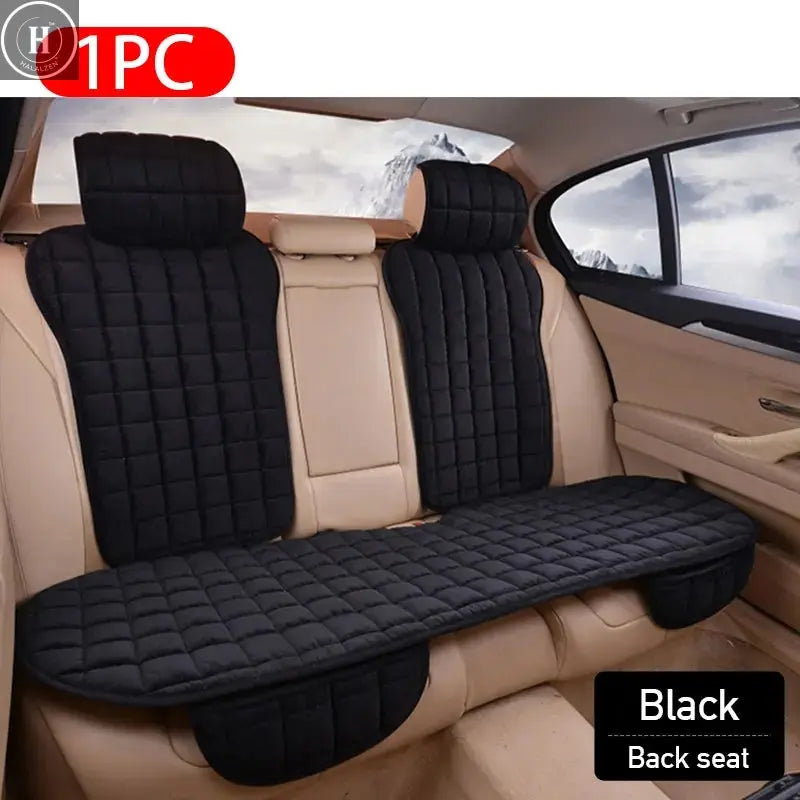 SEAMETAL Plush Car Seat Cover Soft Vehicle Seat Cushion with Backrest Pad Anti Scratch Chair Protector Universal for Sedan Suv HALALZEN