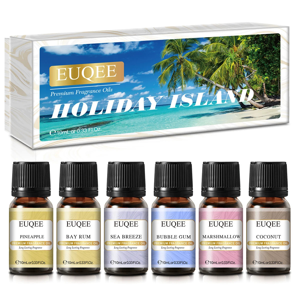 EUQEE 6pcs/set Fragrance Oil Gift Kit For Diffuser Coffee Bakery Harvest Spice Pumpkin Pie Forest Pine Sweet Fruit Aroma Oils HALALZEN