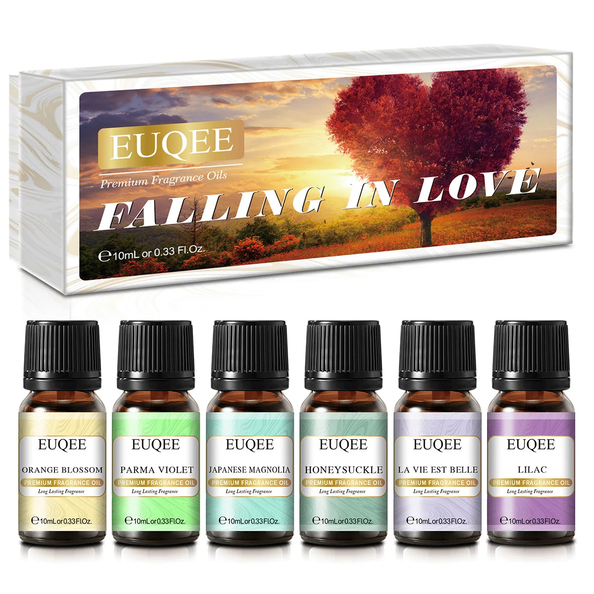 EUQEE 6pcs/set Fragrance Oil Gift Kit For Diffuser Coffee Bakery Harvest Spice Pumpkin Pie Forest Pine Sweet Fruit Aroma Oils HALALZEN
