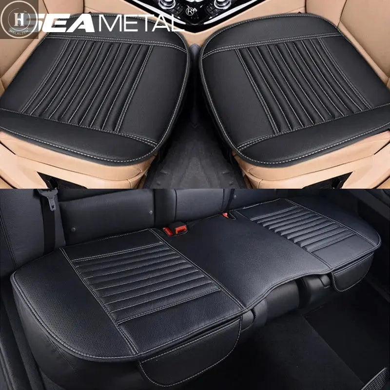 Leather Car Seat Covers Automobiles Interior Seats Cover Cushion Universal PU Leather Seat-Cover Auto Protector Mats Accessories HALALZEN