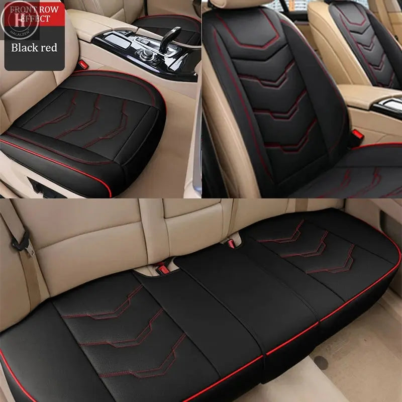 SEAMETAL Wrapped Car Seat Cover Anti Scratch Wear-Resistant Vehicle Seat Protector Cushion PU Leather Breathable Auto Chair Pad HALALZEN
