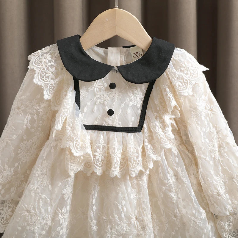 Spring new baby born girl clothes lace princess dress