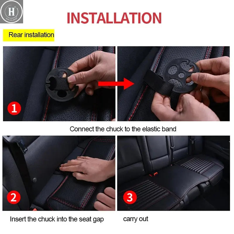 Leather Car Seat Covers Automobiles Interior Seats Cover Cushion Universal PU Leather Seat-Cover Auto Protector Mats Accessories HALALZEN