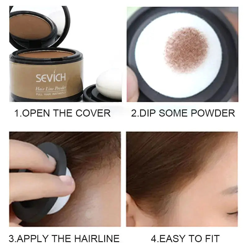 Sevich Hairline Powder 4g Hairline Shadow Powder Makeup Hair Concealer Natural Cover Unisex Hair Loss Product HALALZEN