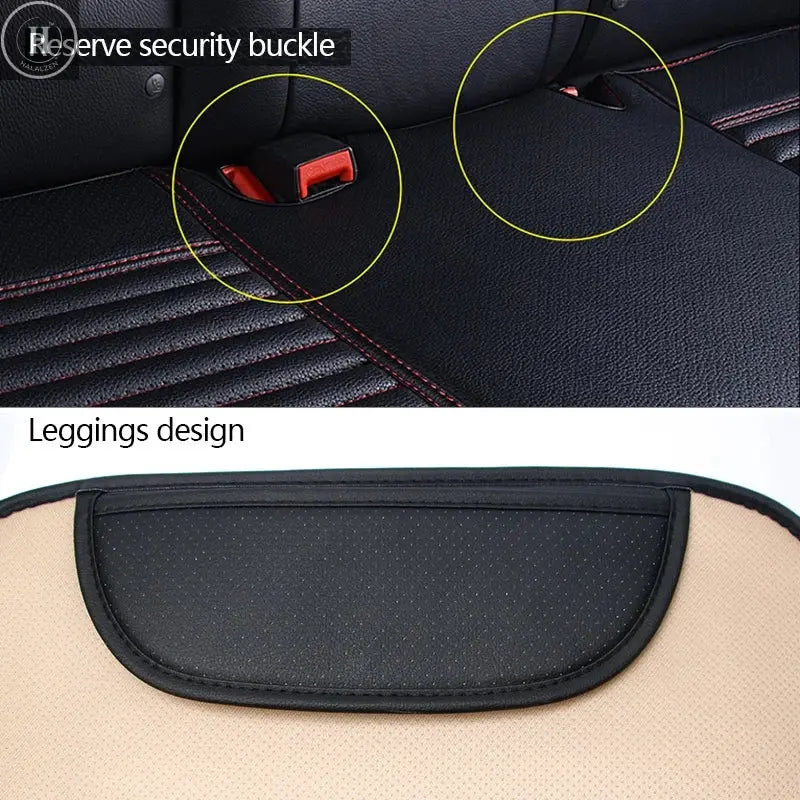 Leather Car Seat Covers Automobiles Interior Seats Cover Cushion Universal PU Leather Seat-Cover Auto Protector Mats Accessories HALALZEN