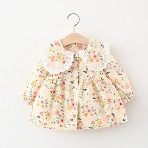 Toddler Girls' baby clothes spring autumn floral dresses