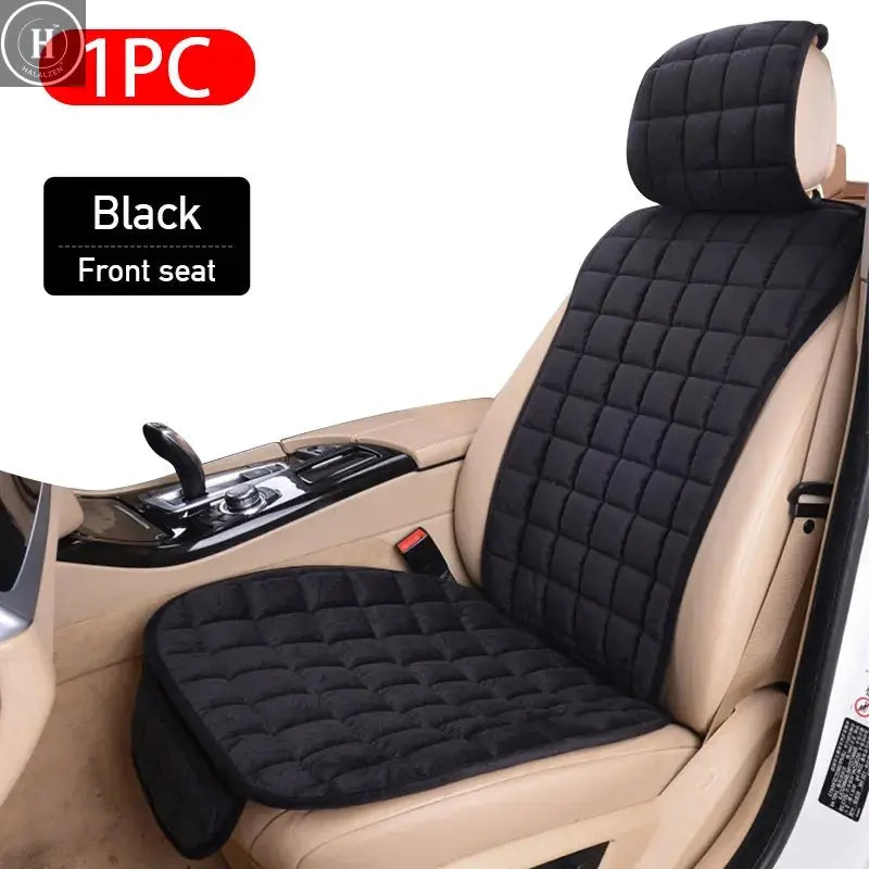 SEAMETAL Plush Car Seat Cover Soft Vehicle Seat Cushion with Backrest Pad Anti Scratch Chair Protector Universal for Sedan Suv HALALZEN