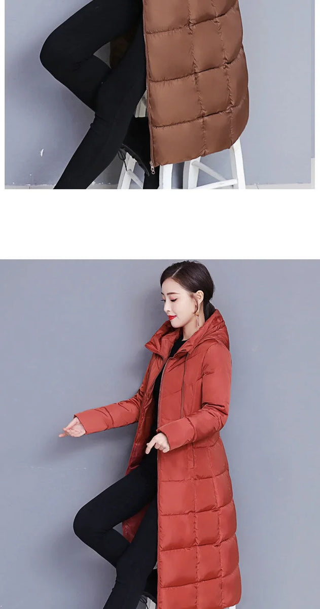 Winter Parkas Hooded Down Cotton Women Jacket Windproof Rainproof Thick Warm Coat Fashion 5XL White Female Long Snow Overcoat