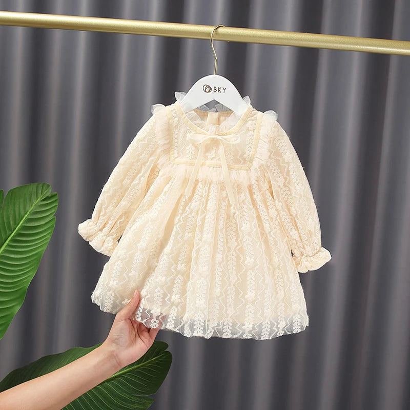 Spring new baby born girl clothes lace princess dress