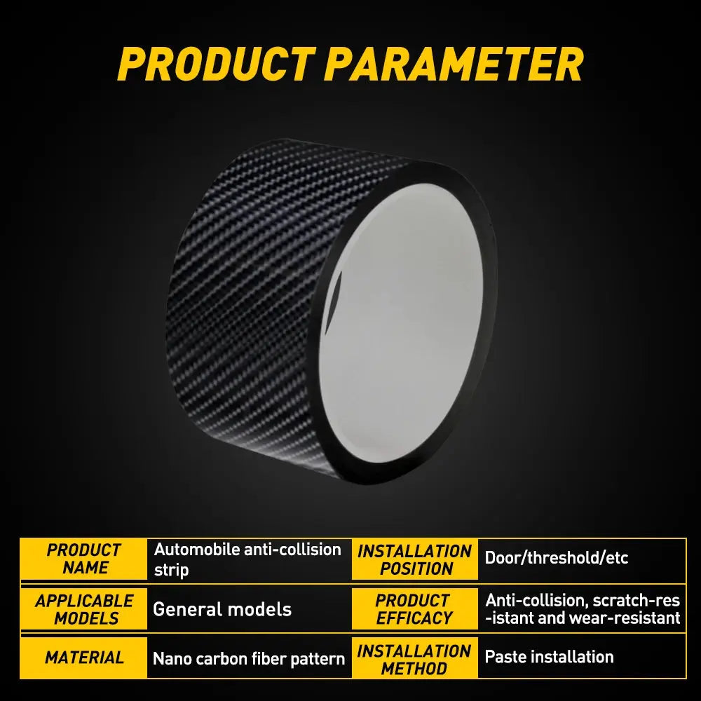 5CMx3M Car Stickers Carbon Fiber Auto Door Threshold Trunk Protective Strip Anti Scratch Tape Waterproof Decal Car Accessories Halalzen UK