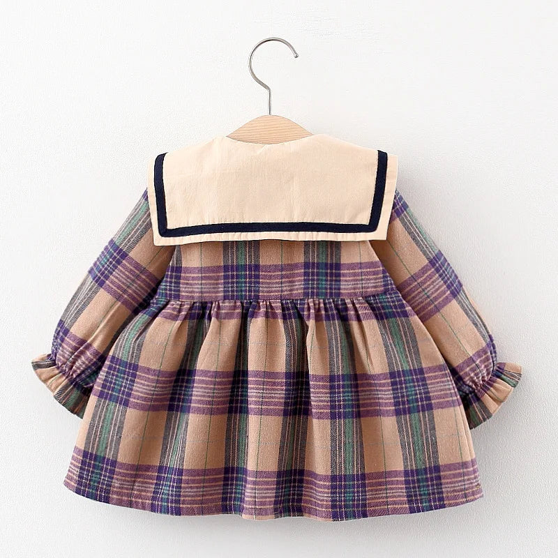 Newborn Baby Girl Dress Clothes Toddler Girls Princess Plaid Birthday Dresses