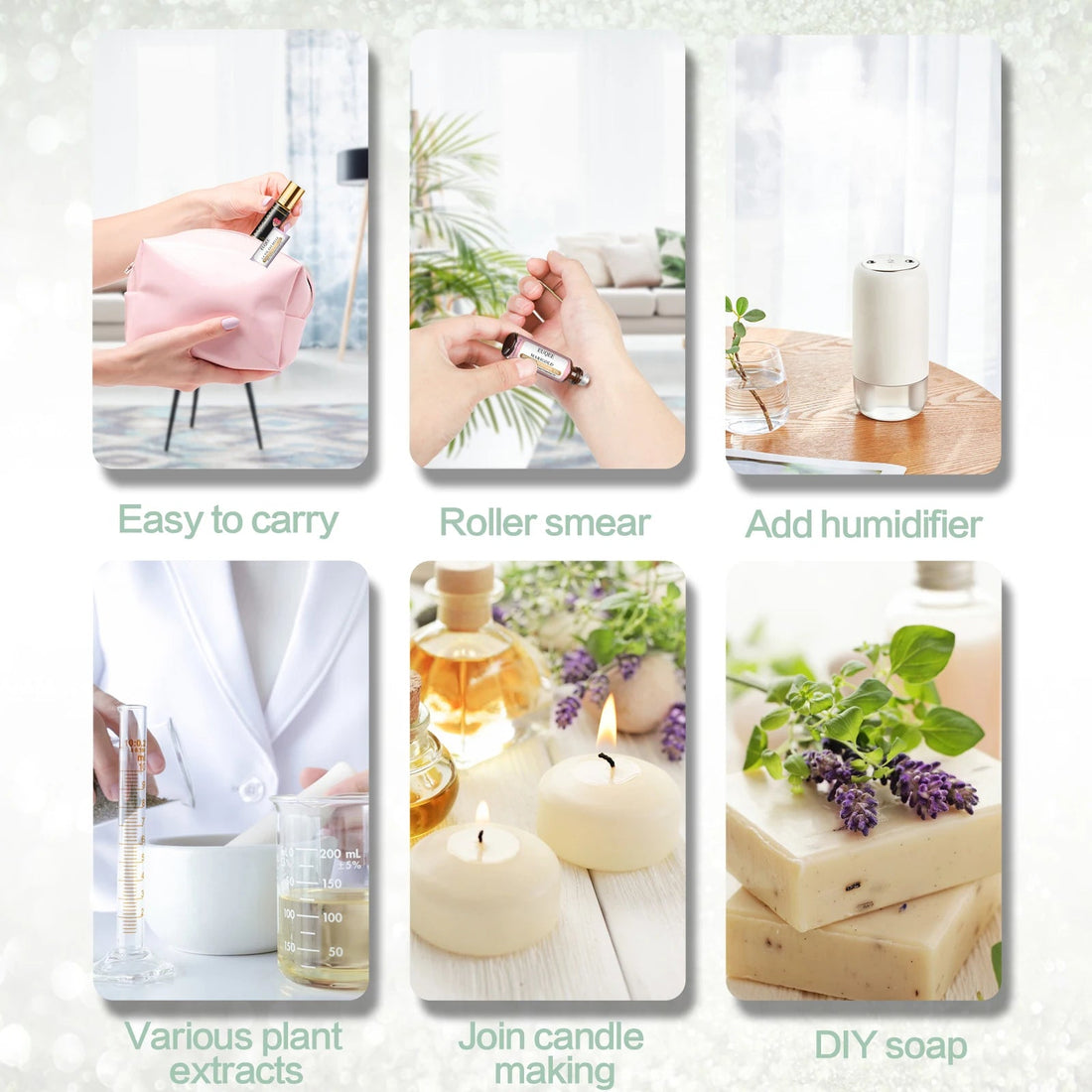 EUQEE 10ml Roller Smear Fragrance Oil For Women Fresh Line Coconut Vanilla Angel for Aromatherapy,Diy Soap,Candle making HALALZEN