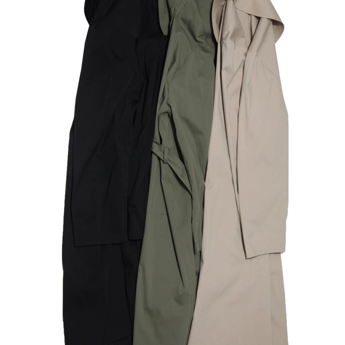 Spring and Summer Lapel Belt Long Trench Coat