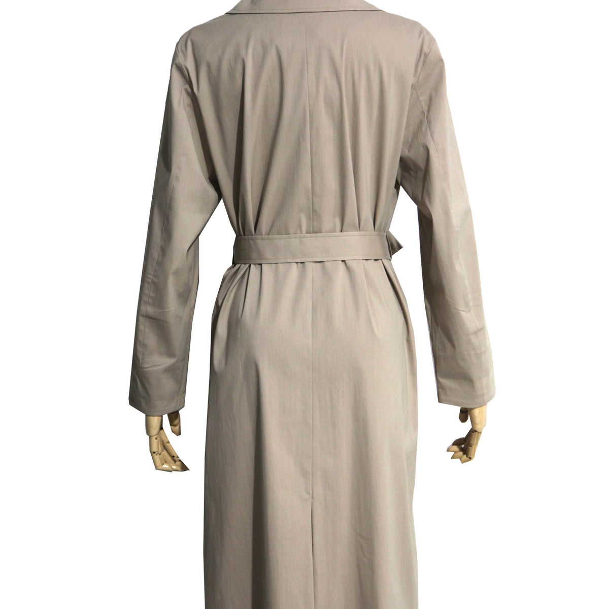 Spring and Summer Lapel Belt Long Trench Coat