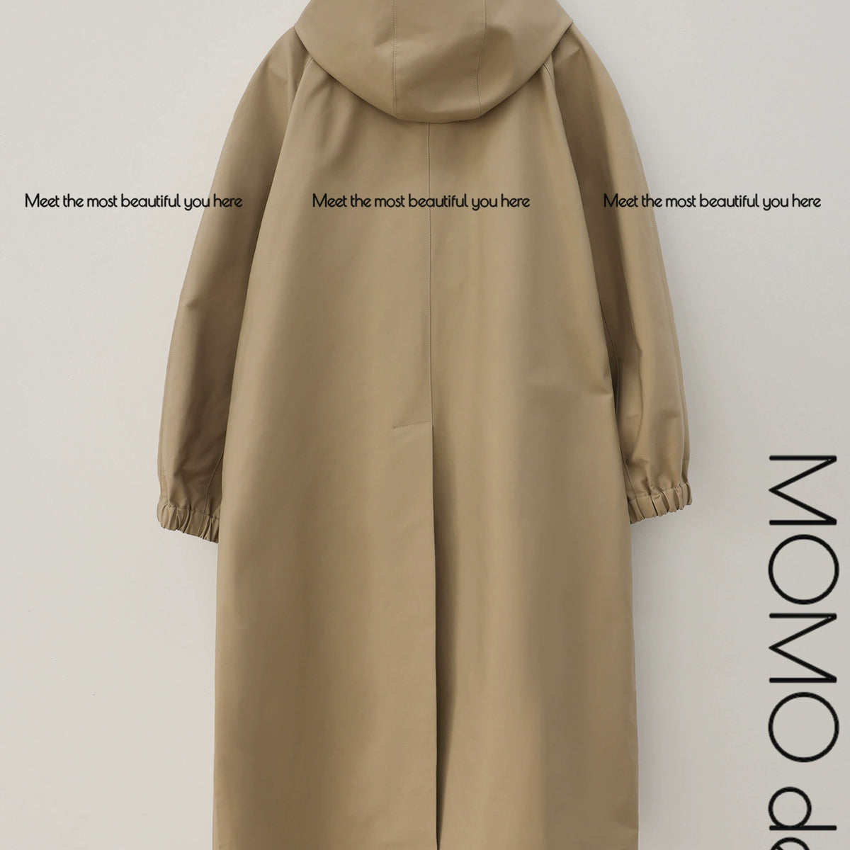 In Stock Nothing Written 23 New Arrival Loose Casual Breathable Raglan Hooded Outwear Long Trench Coat