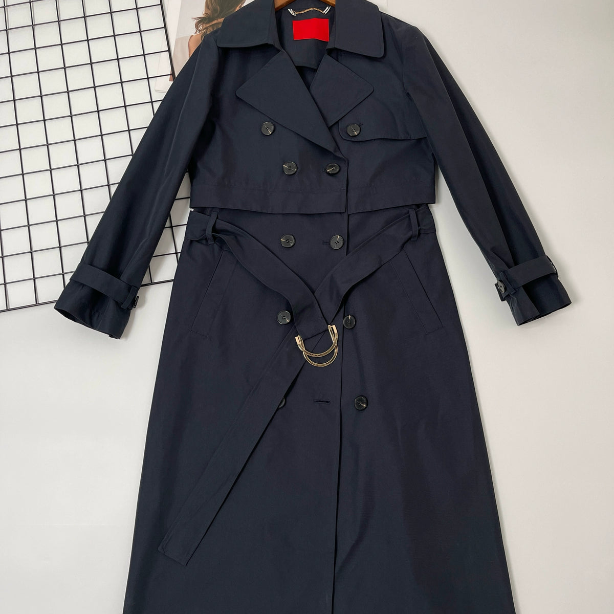 Italian Long Autumn All-Matching Double-Breasted Trench Coat