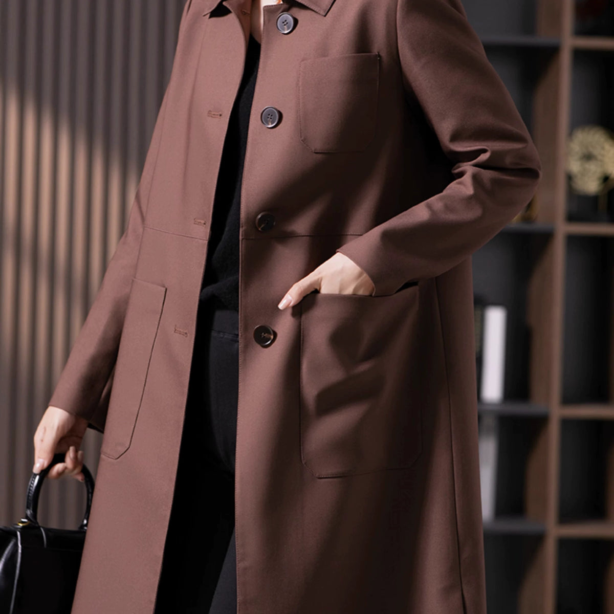 Vldoliya Elegant Anti-Aging Mid-Length Trench Coat Outwear Female 2023 Spring & Fall New Arrival K-style Loose Elegant Straight-leg