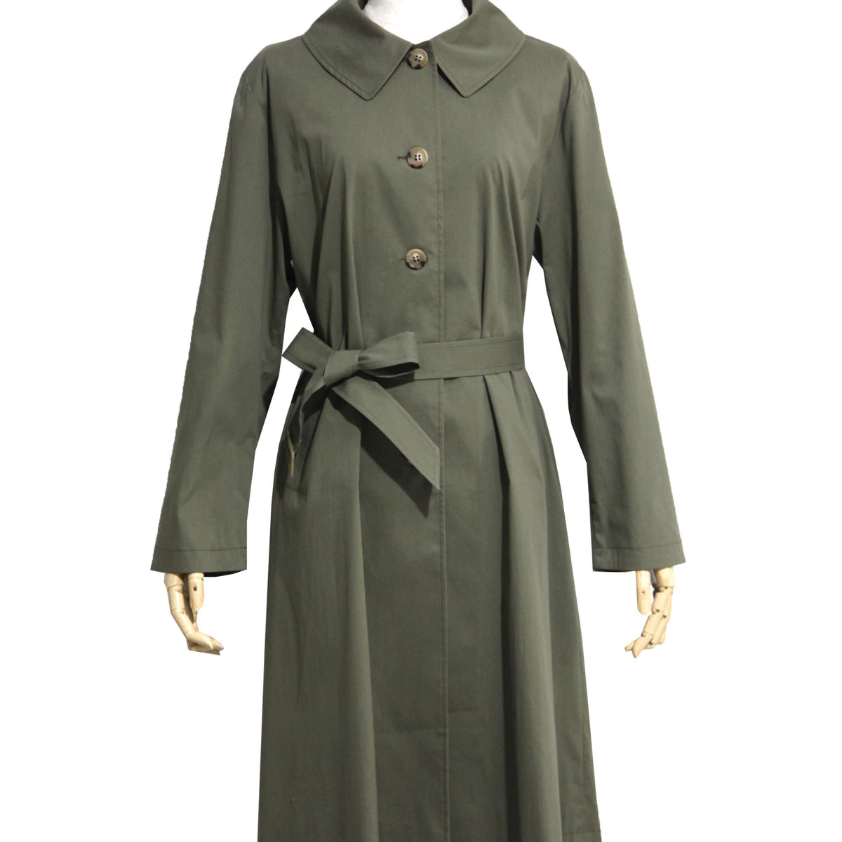 Spring and Summer Lapel Belt Long Trench Coat