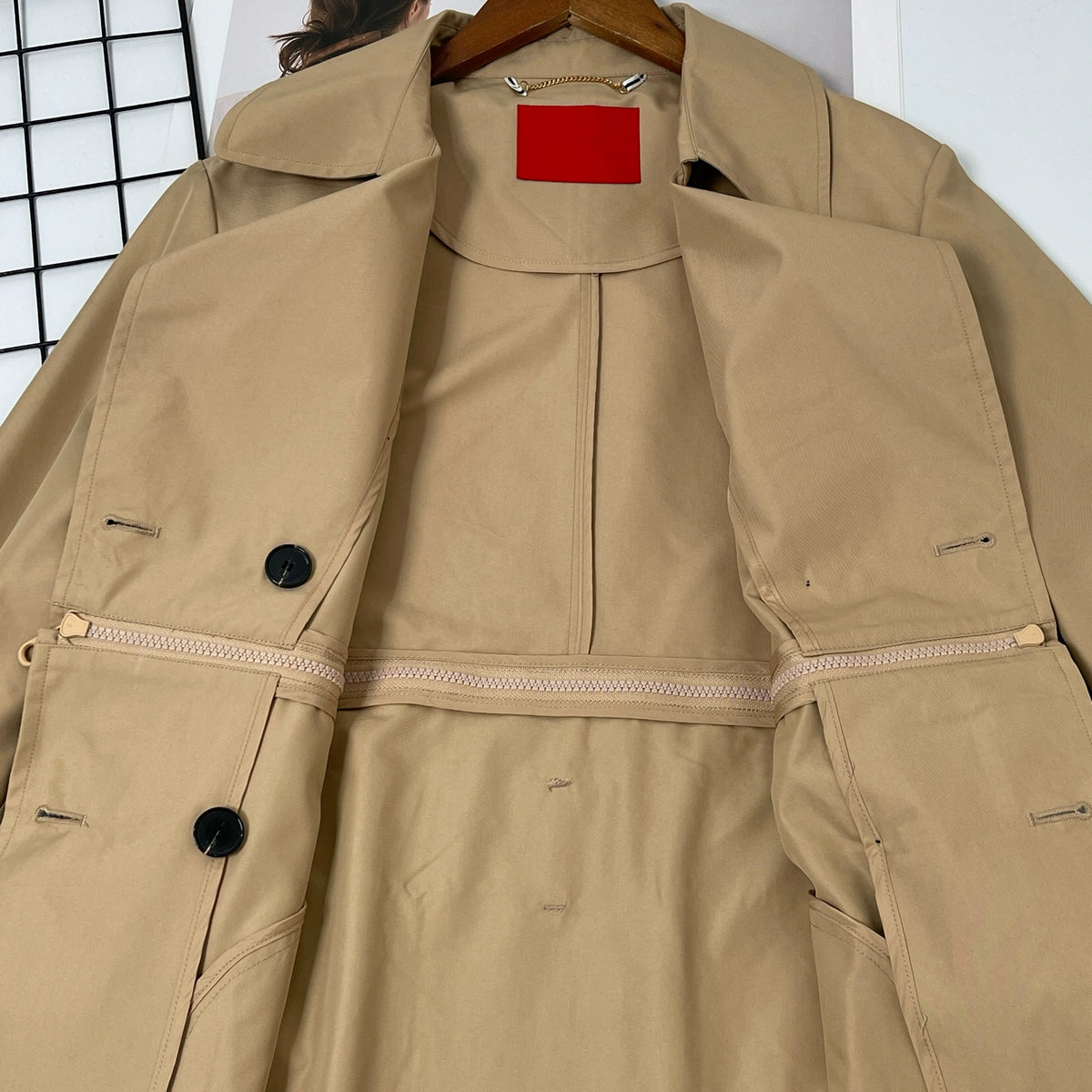 Italian Long Autumn All-Matching Double-Breasted Trench Coat