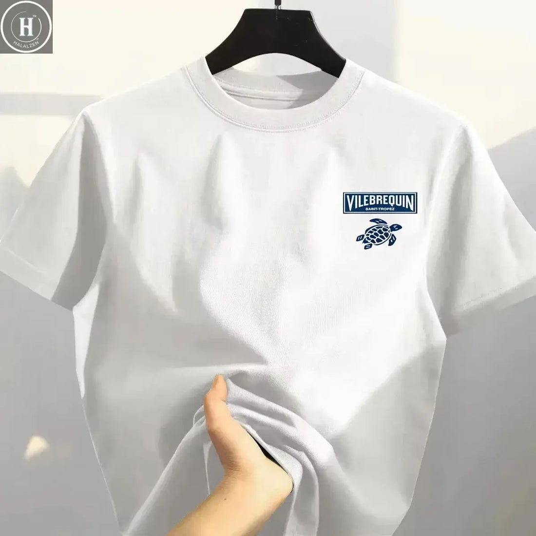 2025 Summer Trend Turtle High Quality 100% Cotton Breathable Comfortable T-shirt Outdoor Men's Tops Casual Fashion Streetwear HALALZEN