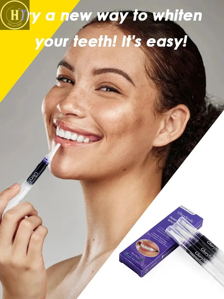 Purple Instant Teeth Whitening Pen Tartar Toothpaste Cleaning Tooth Stain No Sensitivity for a Brighter Whiter Smile Decay Care HALALZEN