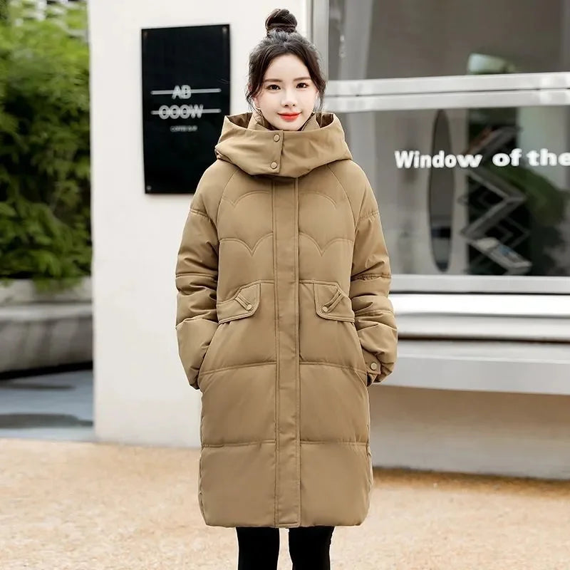 Winter Jacket Women's Parkas Coat 2023 New Long Coat Down Snow Wear Outerwear Female Hooded Waterproof Cotton Padded Parka