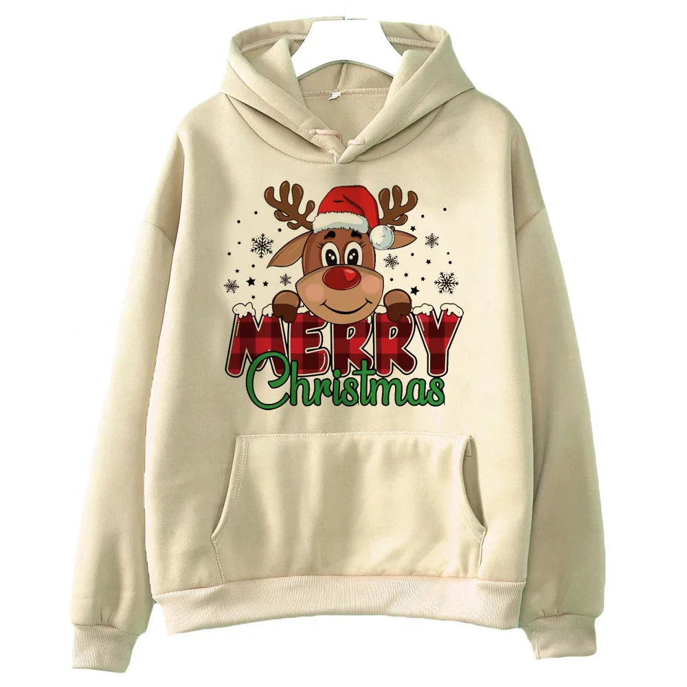 Christmas hoodie Y2K anime soft fabric winter female tracksuits comfortable printed design pattern