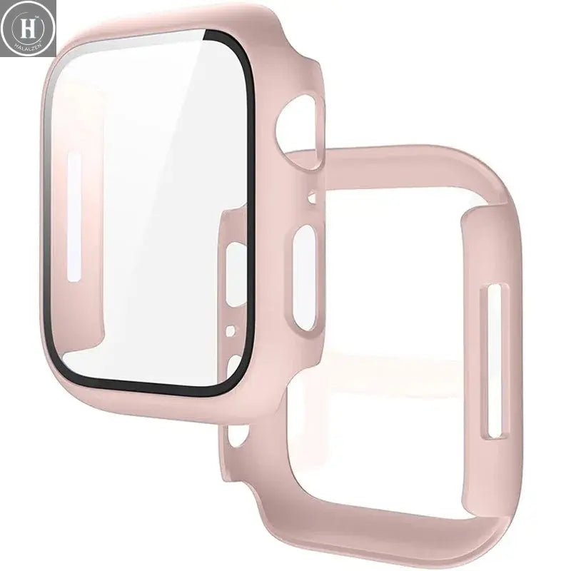 Tempered Glass+Cover For Apple Watch 11 10 9 8 7 46mm 42mm PC Bumper Screen Protector Case iWatch Series 7 6 5 4 SE3 44 40 45mm HALALZEN