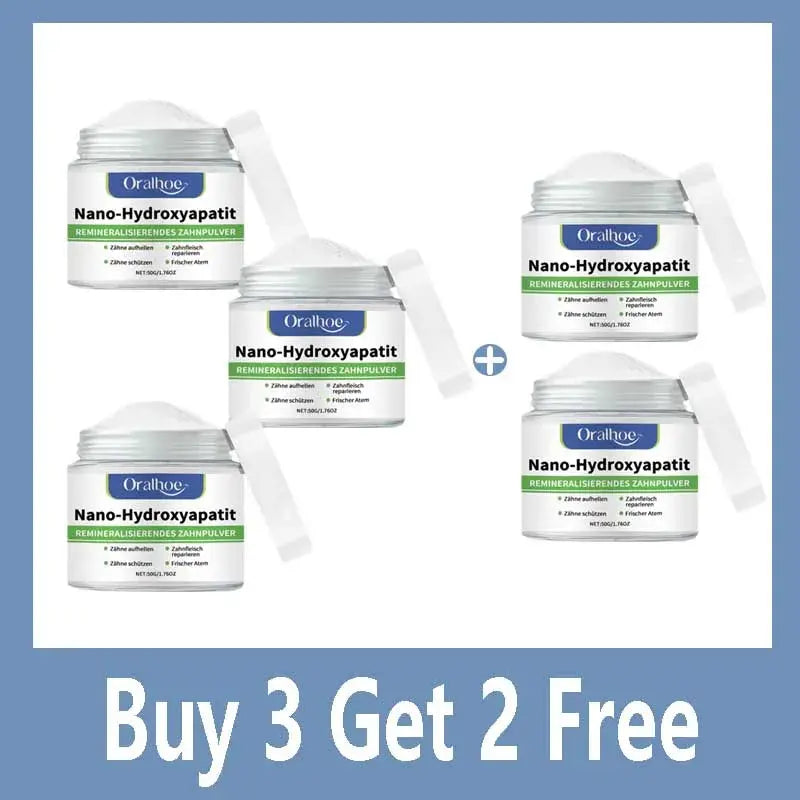 Winter Whitening Tooth Powder with 10% Hydroxyapatite - Remineralizing, Cool Mint, Enamel Repair & Fresh Breath HALALZEN