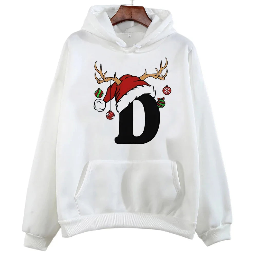 Christmas hoodie graphic funny harajuku kawaii pattern Japanese women pullover comfortable anime soft fabric Japanese