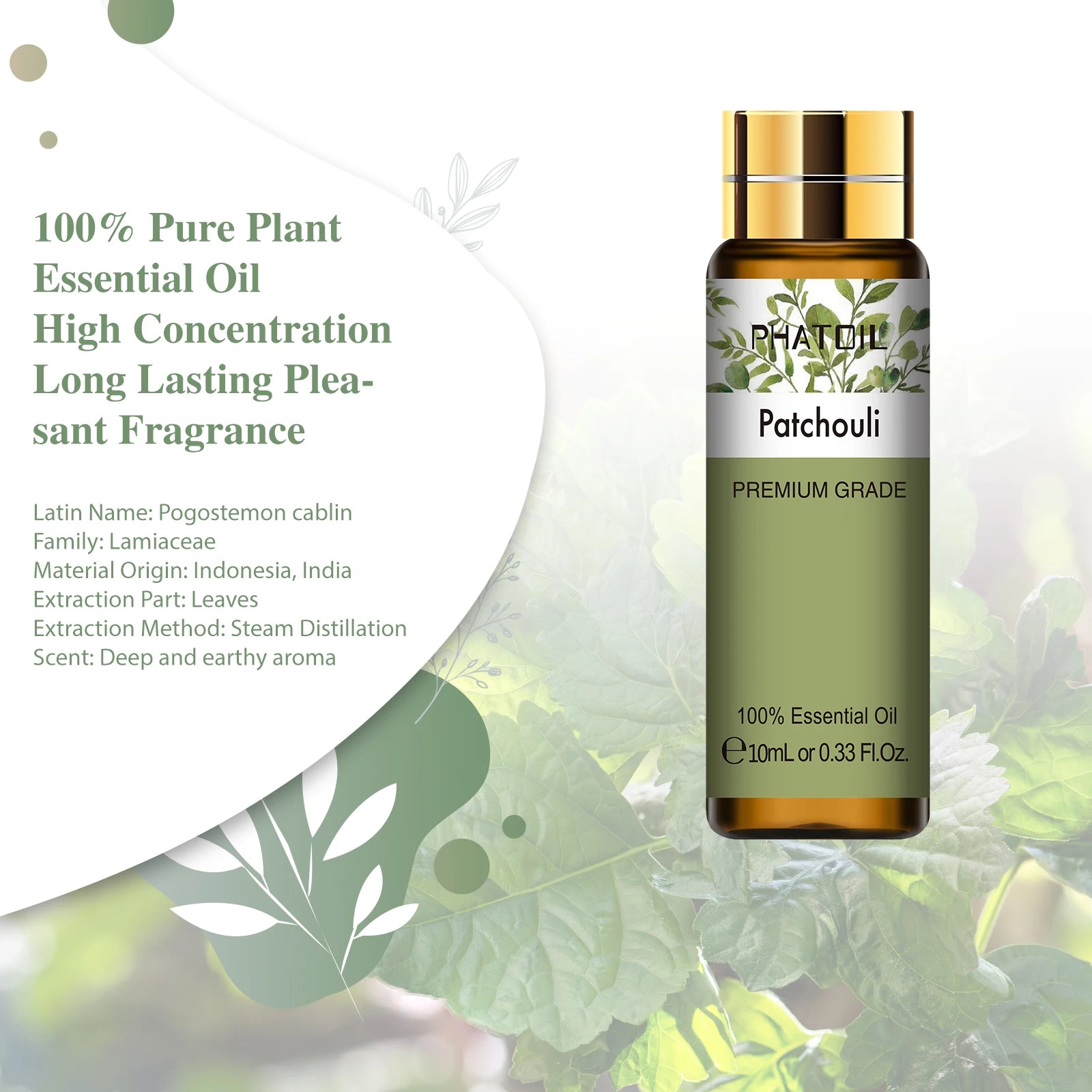 PHATOIL 10ml Sweet Orange Pure Essential Oil with Dropper for Humidifier Diffuser Myrrh Pine Needles Tangerine Thyme Aroma Oils HALALZEN