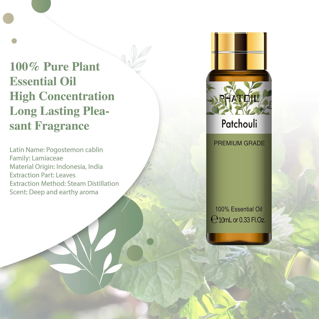 PHATOIL 10ml Sweet Orange Pure Essential Oil with Dropper for Humidifier Diffuser Myrrh Pine Needles Tangerine Thyme Aroma Oils HALALZEN