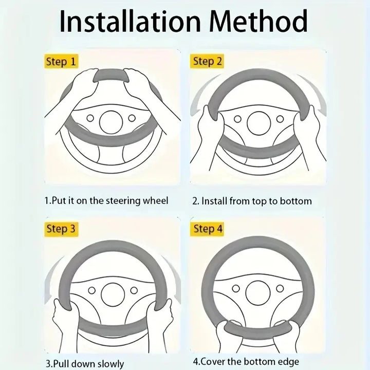 Ice Silk Mesh Steering Wheel Cover Without Inner Ring - Stylish, Breathable & Non-Slip Car Wheel Protector  38cm Fit for Cars