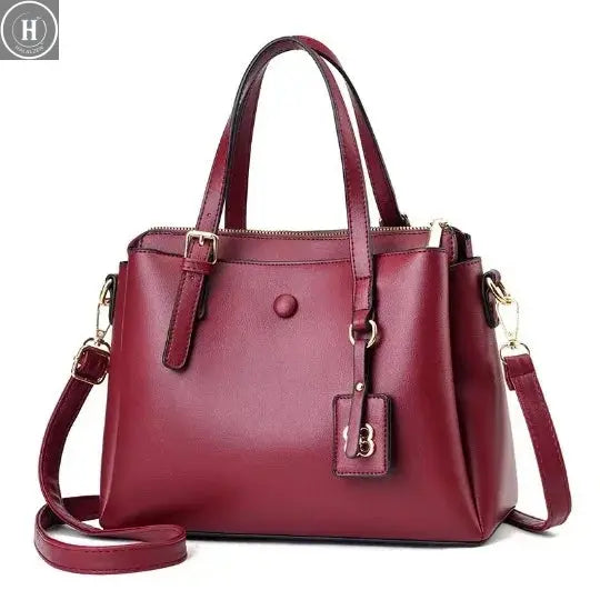 New Women's bag handbags for women 2026 Shoulder bag Women's Lychee pattern PU Portable bucket bag ladies messenger bag HALALZEN