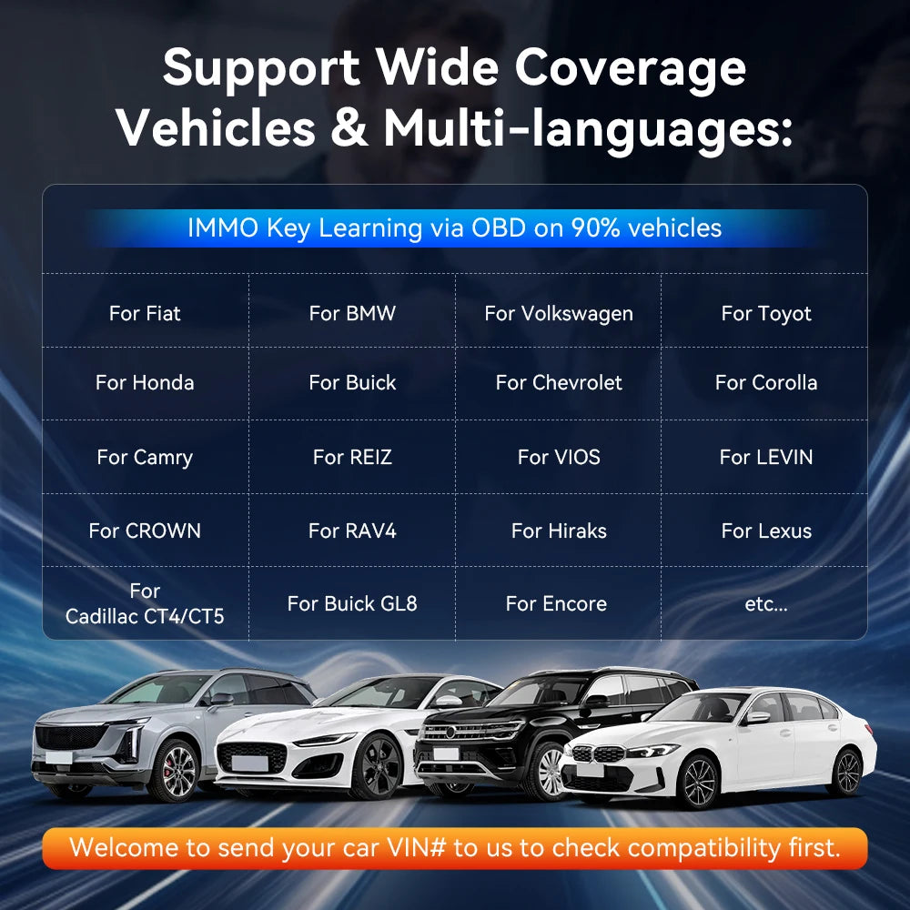 MUCAR KEY581 Universal Key Generator Kit Key Fob Programmer Immobilizer Tool Key Creation IMMO Learning Chip Read Write Cloning