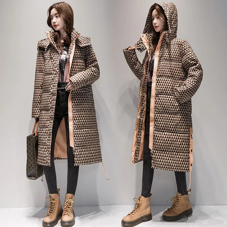 Snow Coat Padded Warm Jacket Down Jacket Winter Women Waterproof Coat Oversized Thick Long Parkas Hooded Jaqueta Feminina