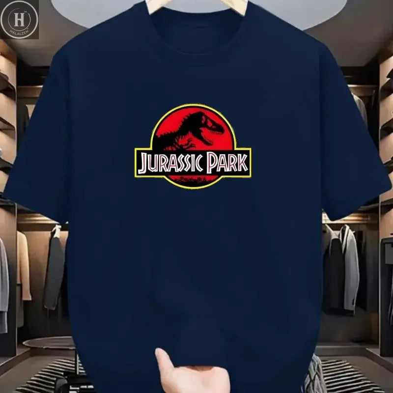 2025 Jurassic Park T-shirt Women 100% Cotton Printed T-shirt Casual Funny Shirt "Jurassic World" Short-sleeved Cool T-shirt Tops HALALZEN