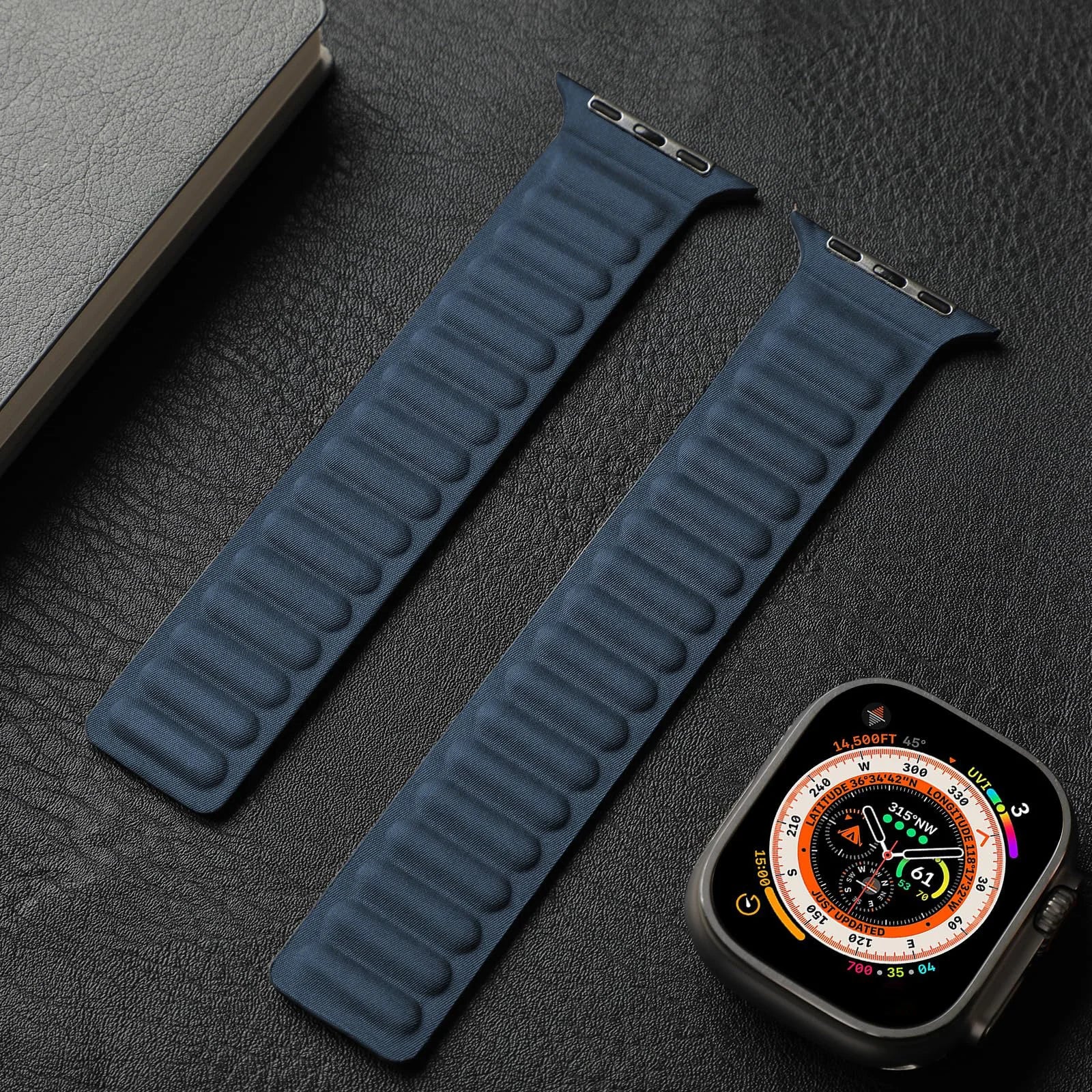 FineWoven strap For Apple Watch Band Ultra 2 49mm 44mm 40mm 45mm 41 46mm Magnetic loop correa bracelet iWatch Series 9 8 SE 7 10