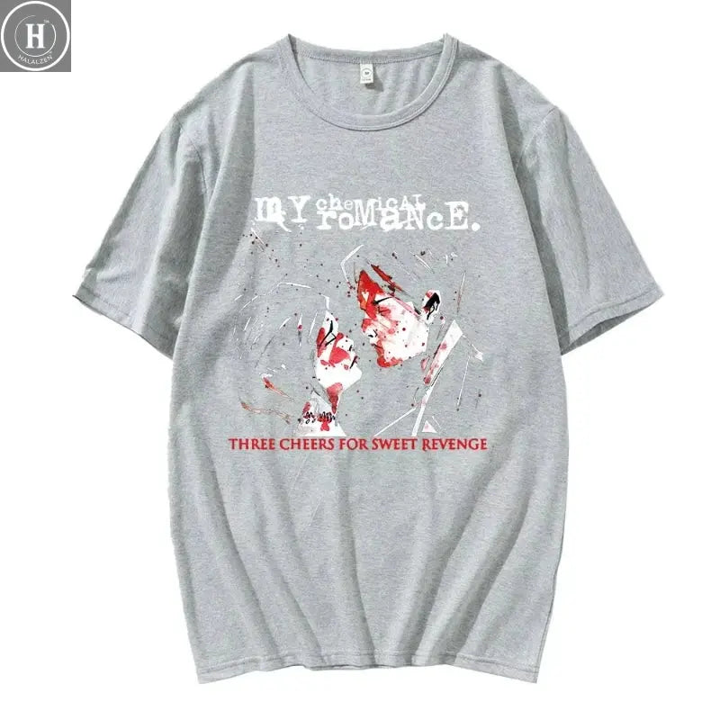 Hot Sale Couple Tshirts My Chemical Romance Mcr Dead Emo Popular Style 100% Cotton T-shirts Fashion Funny Comfortable T-shirt HALALZEN