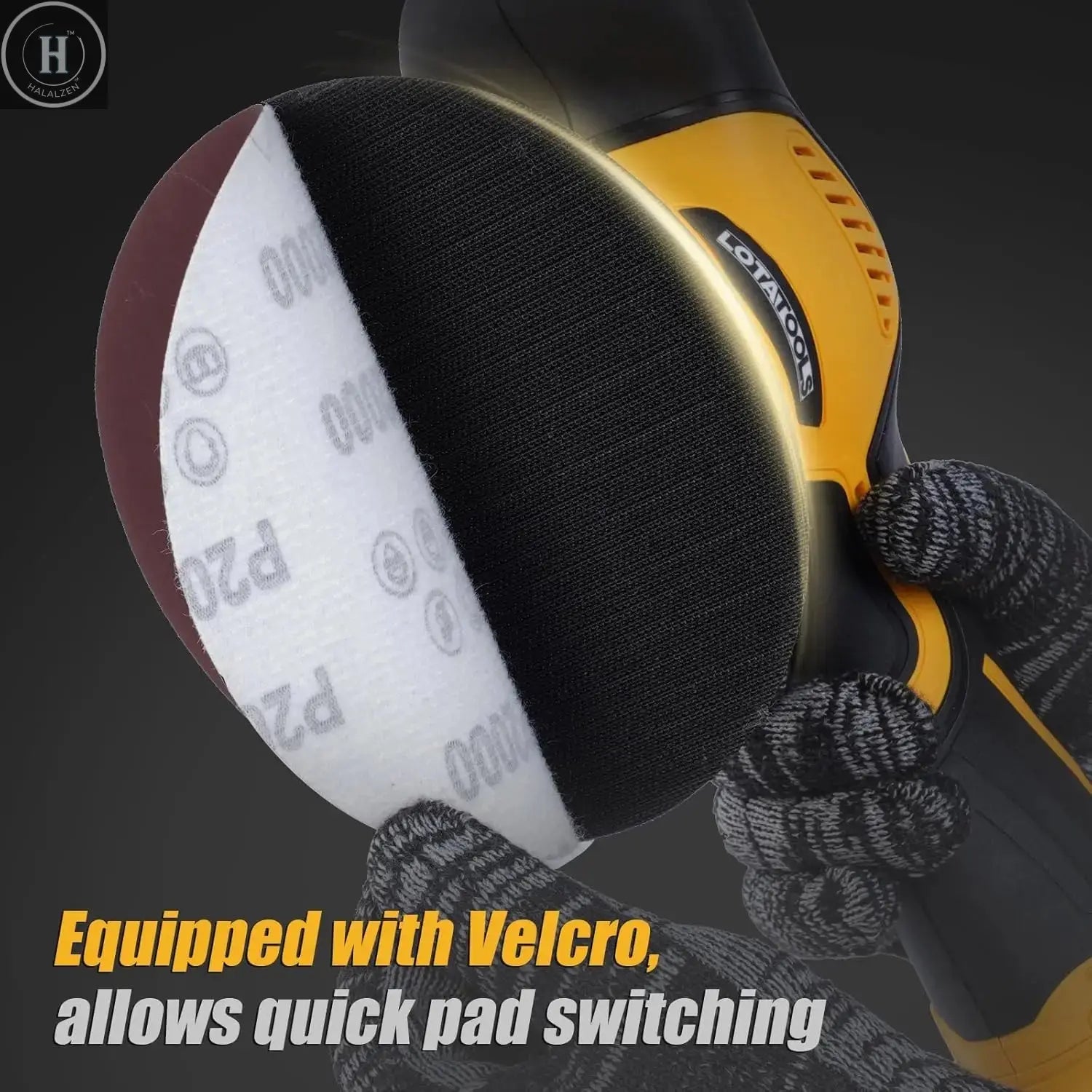 Car Detailing and Polishing Compatible with Dewalt 20V Battery, 5500 RPM Dual-Action Polisher with 6 Variable Speeds HALALZEN