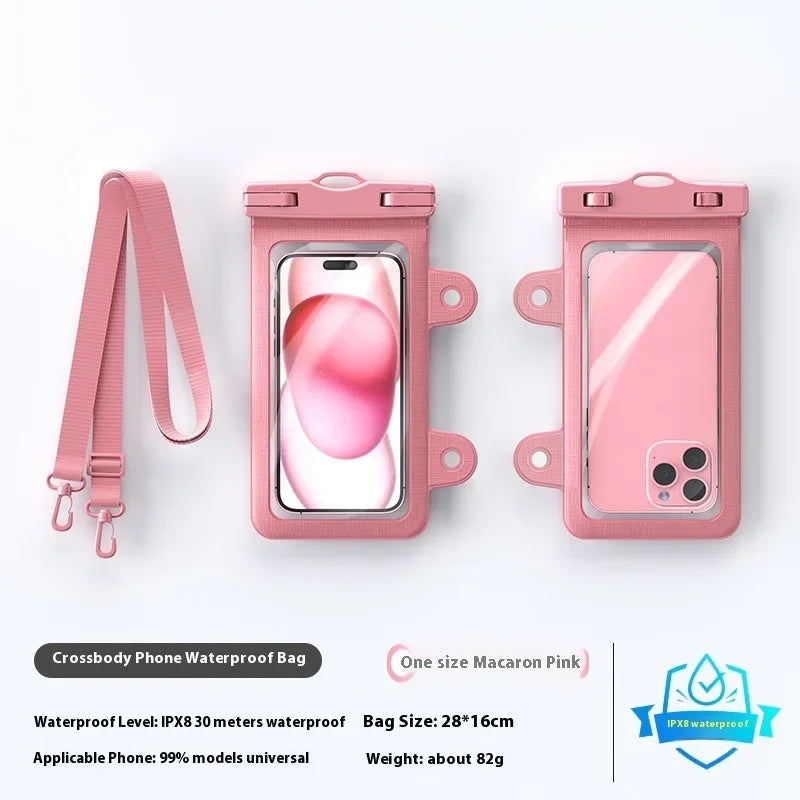 Outdoor Crossbody Waterproof Phone Bag Touchscreen Compatible Ipx8 Level Durable Mobile Phone Case For Swimming And Diving