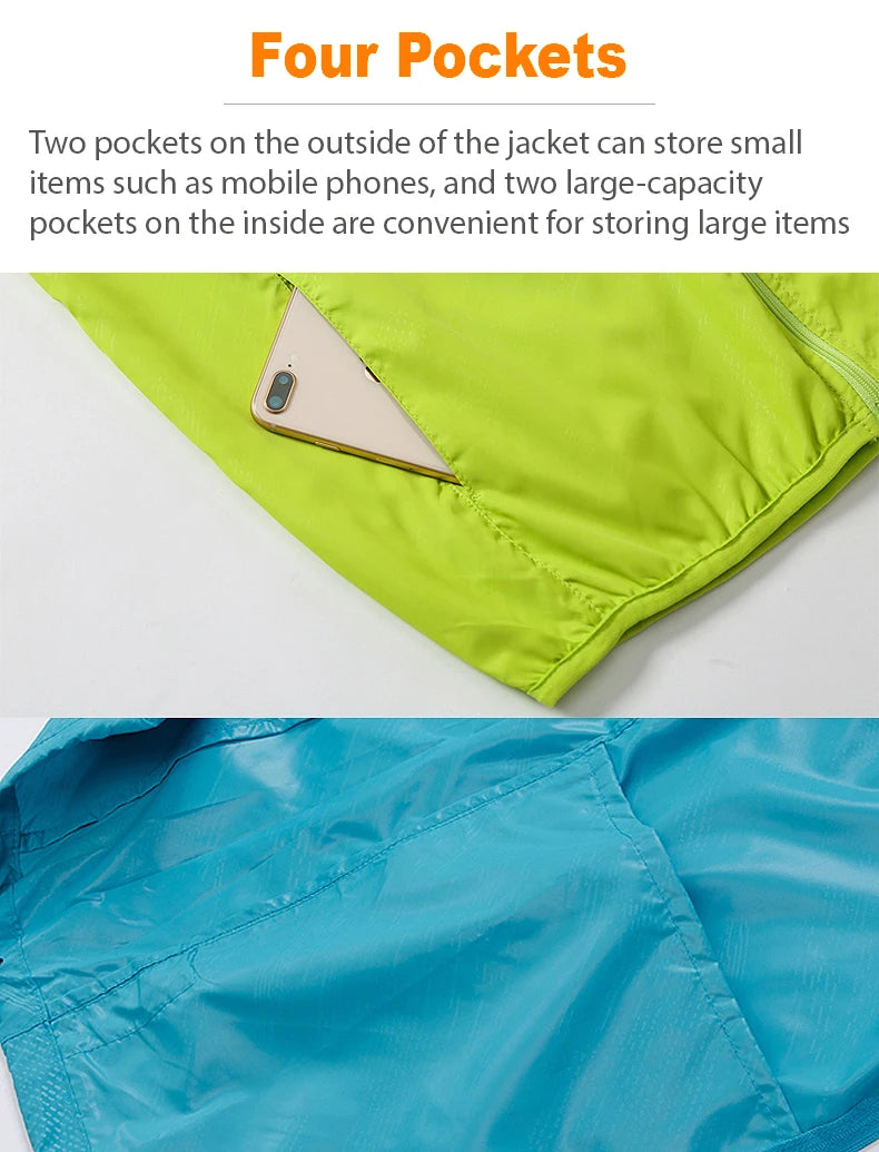 LNGXO Men Women Hiking Jackets Waterproof Sun Protection Windbreaker Camping Climbing Outdoor Rain Coat Unisex Portable Clothes