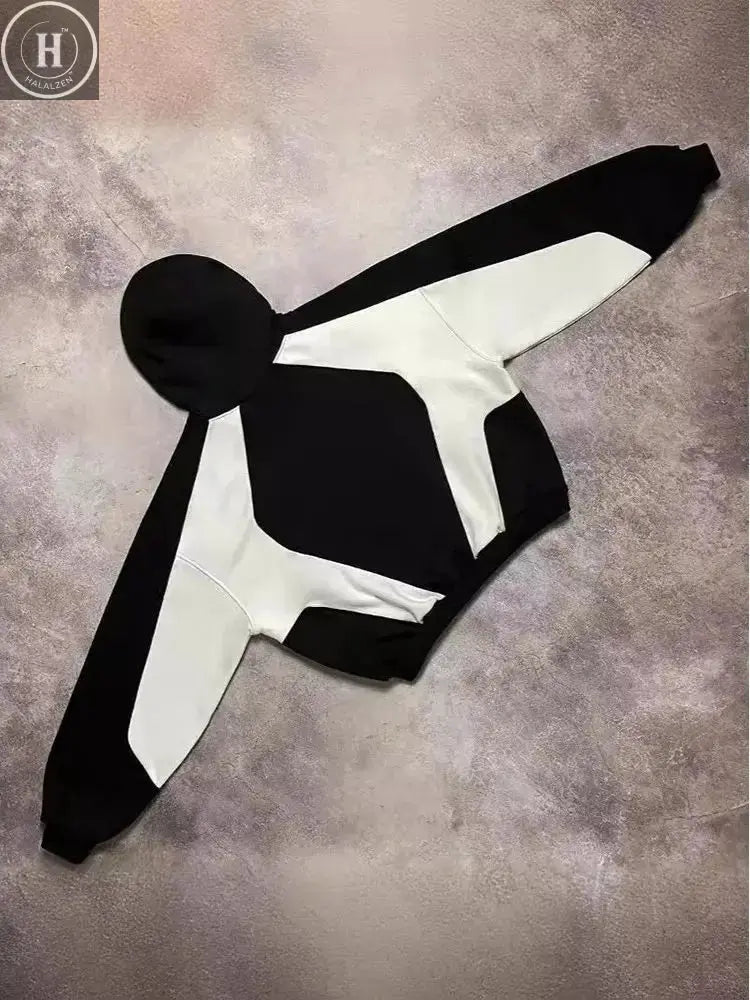 2025 Pullovers Embroidery Stitching Harajuku 3D Printing Goth Men's and Women's Loose Sweatshirts Hoodies Europe and America Y2k HALALZEN