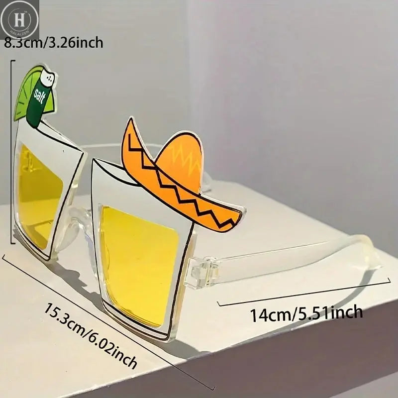 12 Pairs Per Set Cute Beach Sunglasses 2025 Men Funny Summer Vacation Decorative Shades Women Fashion Design Rave Sun Glasses HALALZEN