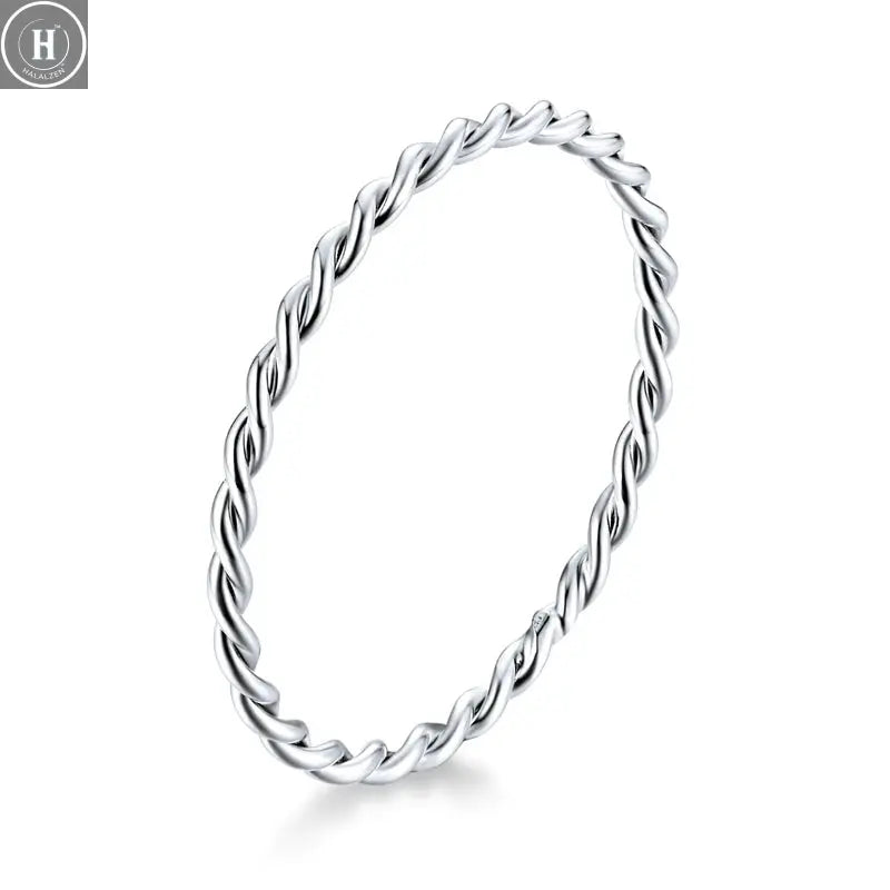 WOSTU European 925 Sterling Silver Simple Rings For Women Wedding Engagement Heart Rings With Zircon Original Female Jewelry HALALZEN