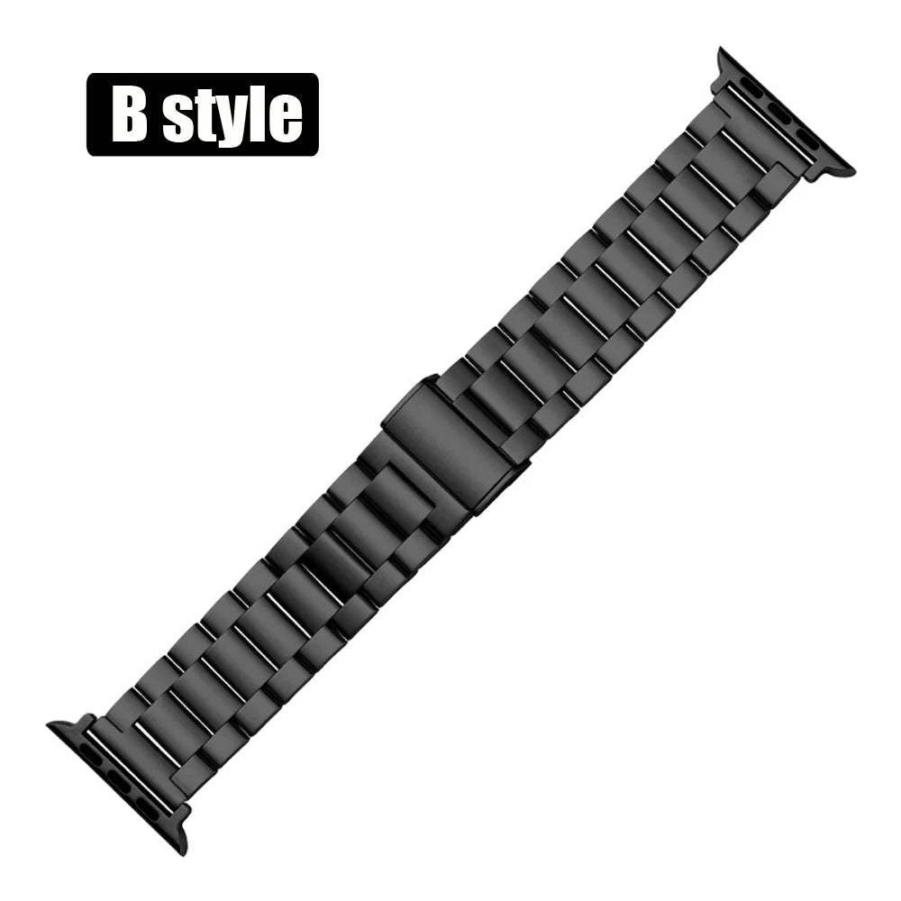 Classic stainless steel Correa for apple watch 10 46mm 42mm band Ultra 2 49mm 9 8 7 6 5 4 se 45mm 44mm 41mm 40mm 3 38mm strap