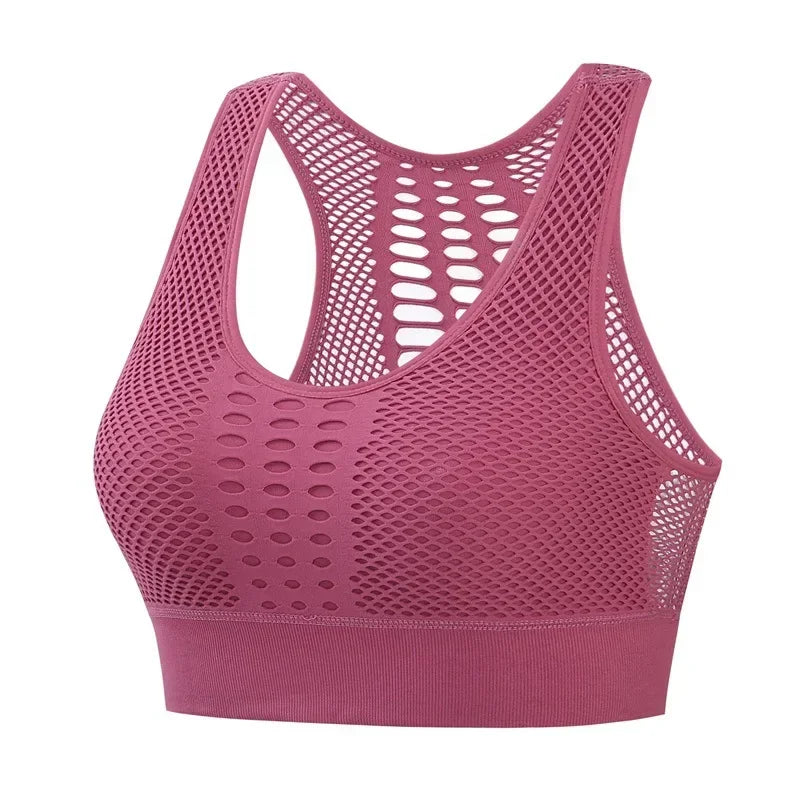 Hot Fitness Women's T-shirts Workout Sports Bra Yoga Vest Backless Solid Quick Dry Running Gym Sport bra Yoga Shirts Tank Top