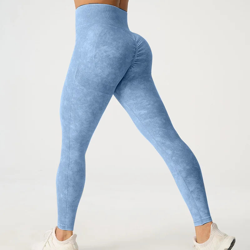 High Waisted Frosted Yoga Pants External Wear Hip Lifting Training Fitness Pants Tight Fitting Quick Drying and Ironing Legging